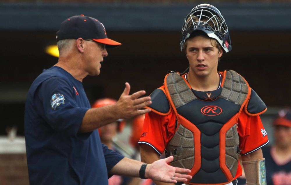 UVA Baseball Team Jake Gelof Blue Bomber Jacket