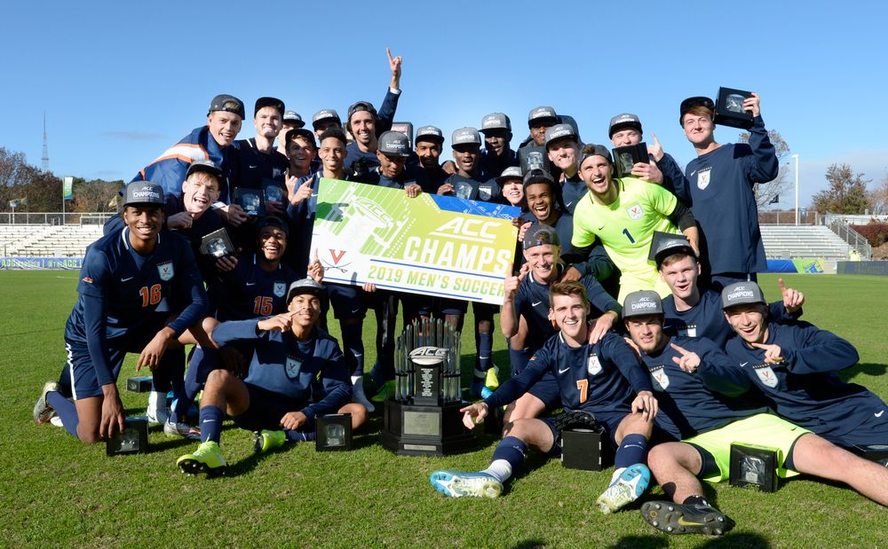 Virginia is named the 2019 ACC Men?s Soccer Champions at WakeMed Soccer Park in Cary, N.C., Sunday Nov. 17, 2019. (Photo by Sara D. Davis, the ACC)