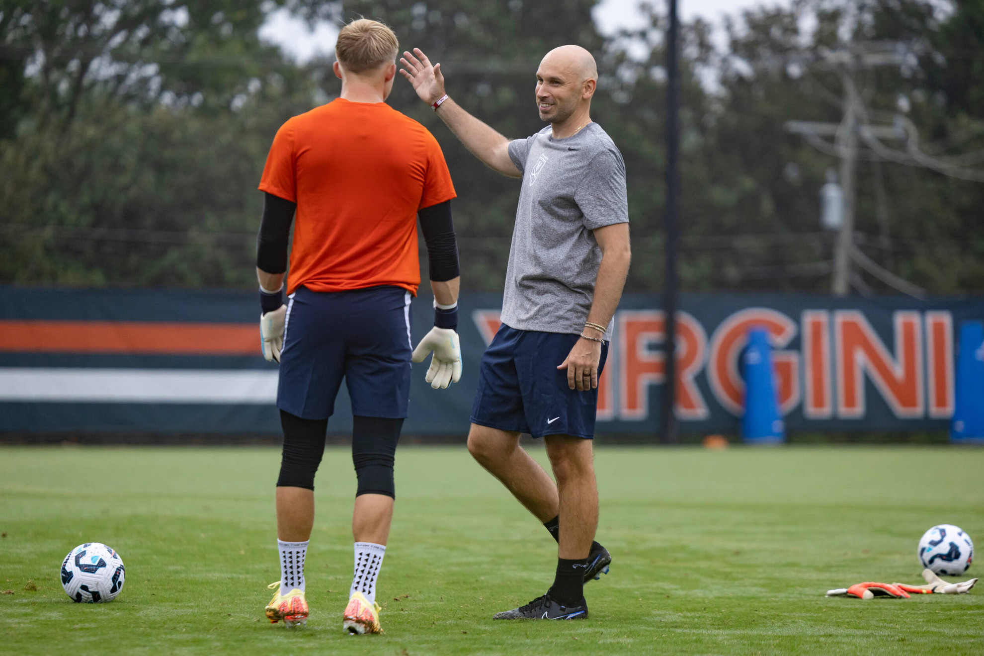 Charlottesville, VA - 20240806 - Virginia Cavaliers Men's Soccer Practice Associate-Head-Coach-Adam-Perron_20240806_MSOC_Practice_JH_0005
