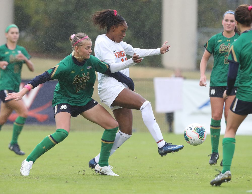 UVA Women's Soccer  top vs. Notre Dame 3-0 on Senior Day